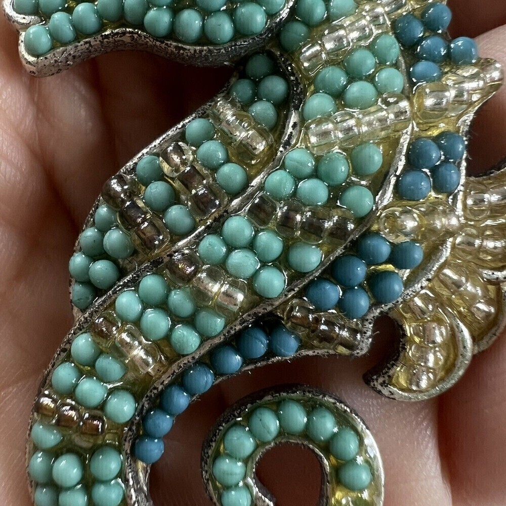 Vintage Liz Claiborne SEAHORSE PIN SIGNED LC FOR LIZ CLAIBORNE--GOOD CONDITION - Picture 7 of 12